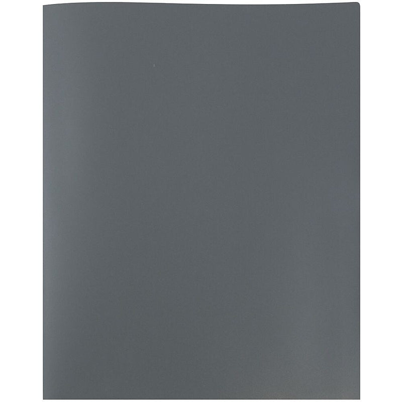 JAM Paper POP 2-Pocket Portfolio Plastic Folder, Gray, 96/Box (382EGYB)