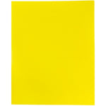 JAM Paper POP 2-Pocket Plastic Folder, Yellow, 6/Pack (382Eyed)