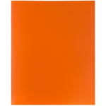JAM Paper POP Two-Pocket Plastic Folders, Orange, 6/Pack (382Eord)