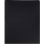 JAM Paper POP Two-Pocket Plastic Folders, Black, 6/Pack (382Ebld)
