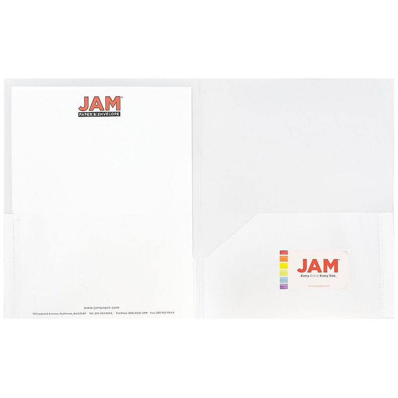 JAM Paper POP 2-Pocket Plastic Presentation Folder, Clear, 6/Pack (382ECLDD)