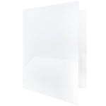 JAM Paper POP 2-Pocket Plastic Presentation Folder, Clear, 6/Pack (382ECLDD)