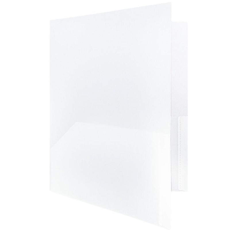 JAM Paper POP 2-Pocket Plastic Presentation Folder, Clear, 6/Pack (382ECLDD)