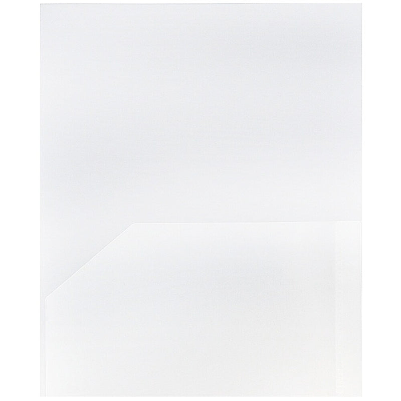 JAM Paper POP 2-Pocket Plastic Presentation Folder, Clear, 6/Pack (382ECLDD)