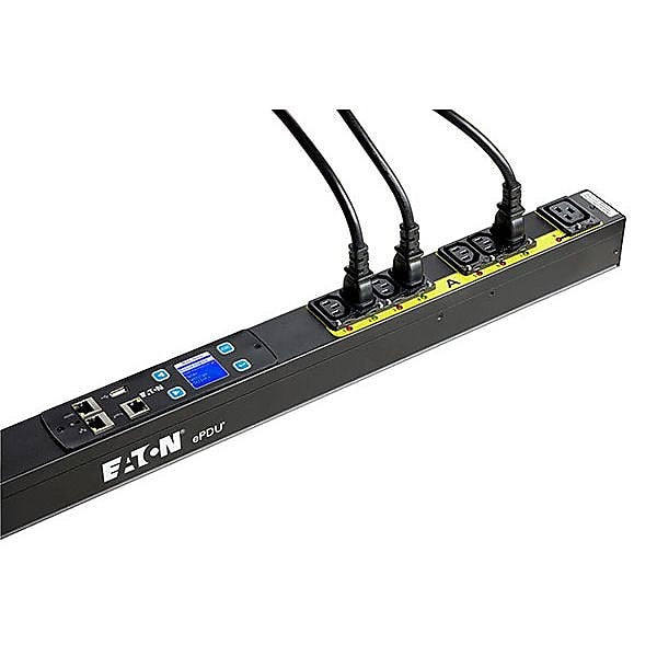 Eaton Single-Phase 120 VAC Managed Rack Power Distribution Unit, 24-Outlet, Black (EMA108-10)