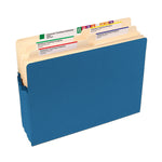 Smead File Pocket, Straight Cut Tab, 1-3/4" Expansion, Letter Size, Blue, Each (73215)