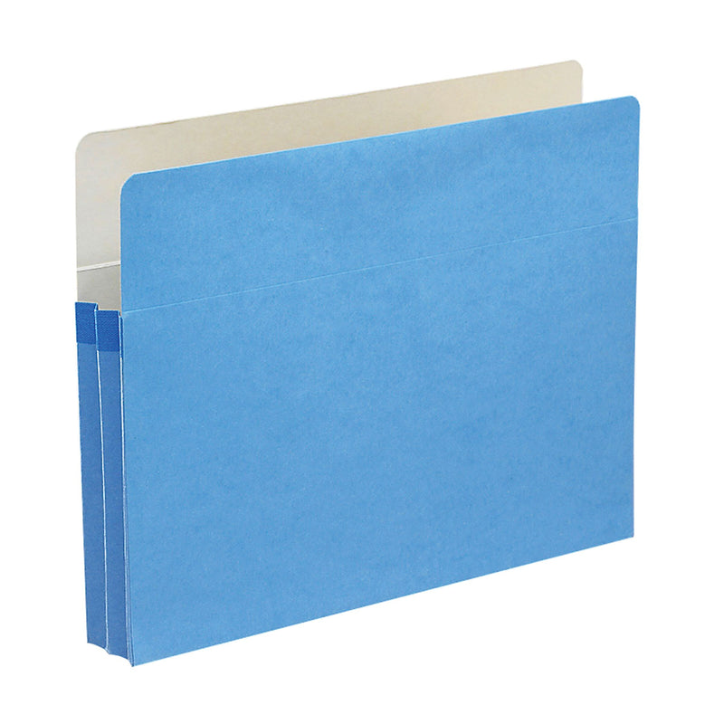 Smead File Pocket, Straight Cut Tab, 1-3/4" Expansion, Letter Size, Blue, Each (73215)