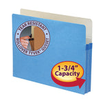 Smead File Pocket, Straight Cut Tab, 1-3/4" Expansion, Letter Size, Blue, Each (73215)