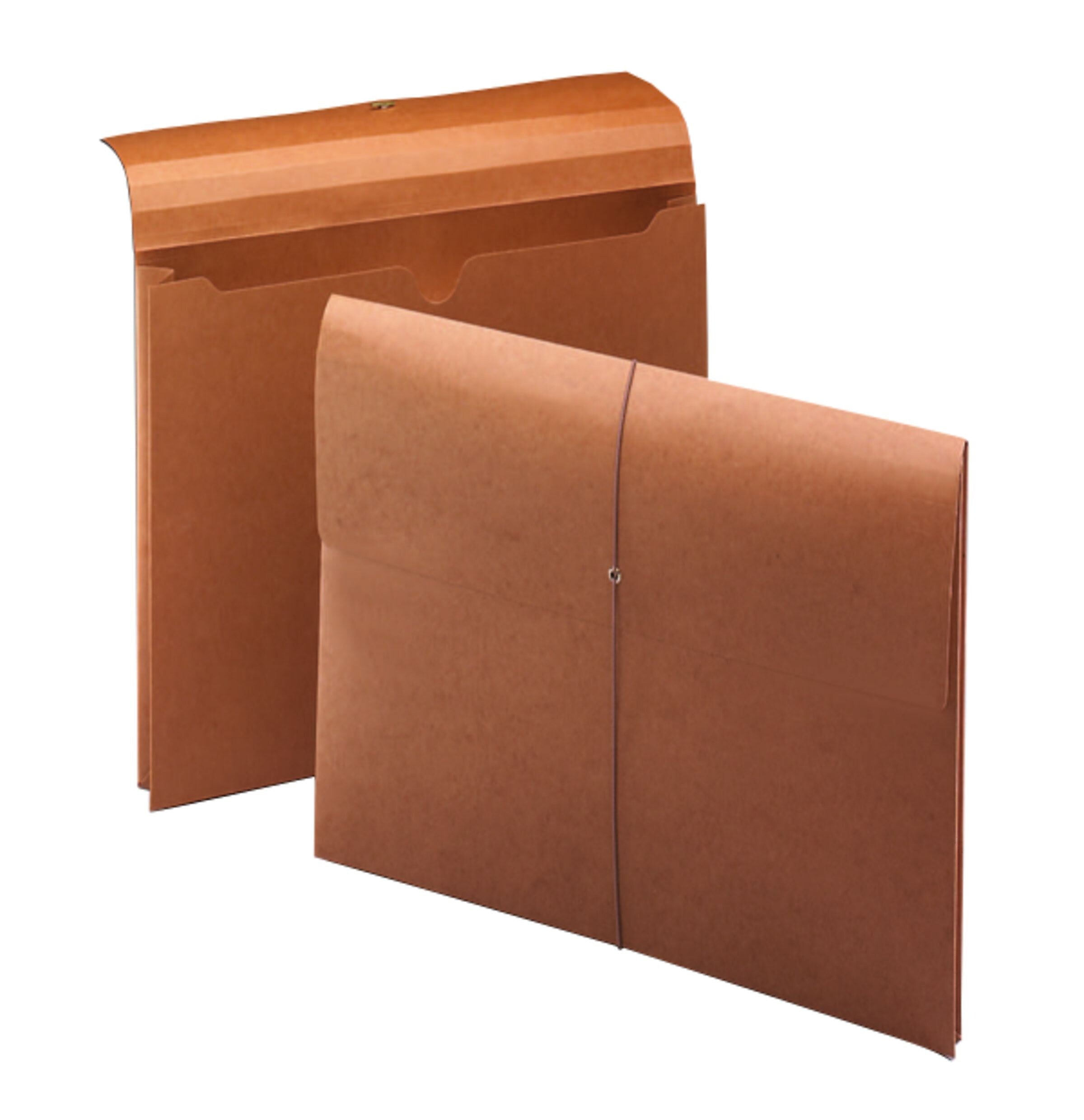 Smead Expanding Wallet, 2" Expansion, Flap and Cord Closure, Letter Size, Redrope (77243)