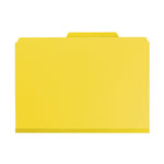 Smead Pressboard Classification File Folder w/Wallet Divider and SafeSHIELD Fasteners, 2" Exp., Legal, Yellow, 10/Box (19084)