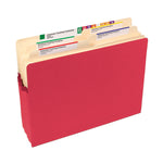 Smead File Pocket, Straight-Cut Tab, 1-3/4" Expansion, Letter Size, Red (73221)