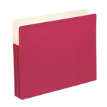 Smead File Pocket, Straight-Cut Tab, 1-3/4" Expansion, Letter Size, Red (73221)
