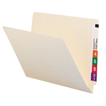 Smead Shelf-Master 100% Recycled End Tab File Folder, Straight Cut, Letter Size, Manila, 100/Box (24160)