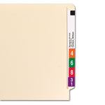 Smead Shelf-Master 100% Recycled End Tab File Folder, Straight Cut, Letter Size, Manila, 100/Box (24160)
