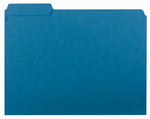 Smead Interior File Folder, 3 Tab, Letter Size, Sky Blue, 100/BX (10287)