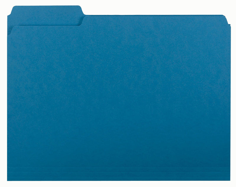 Smead Interior File Folder, 3 Tab, Letter Size, Sky Blue, 100/BX (10287)