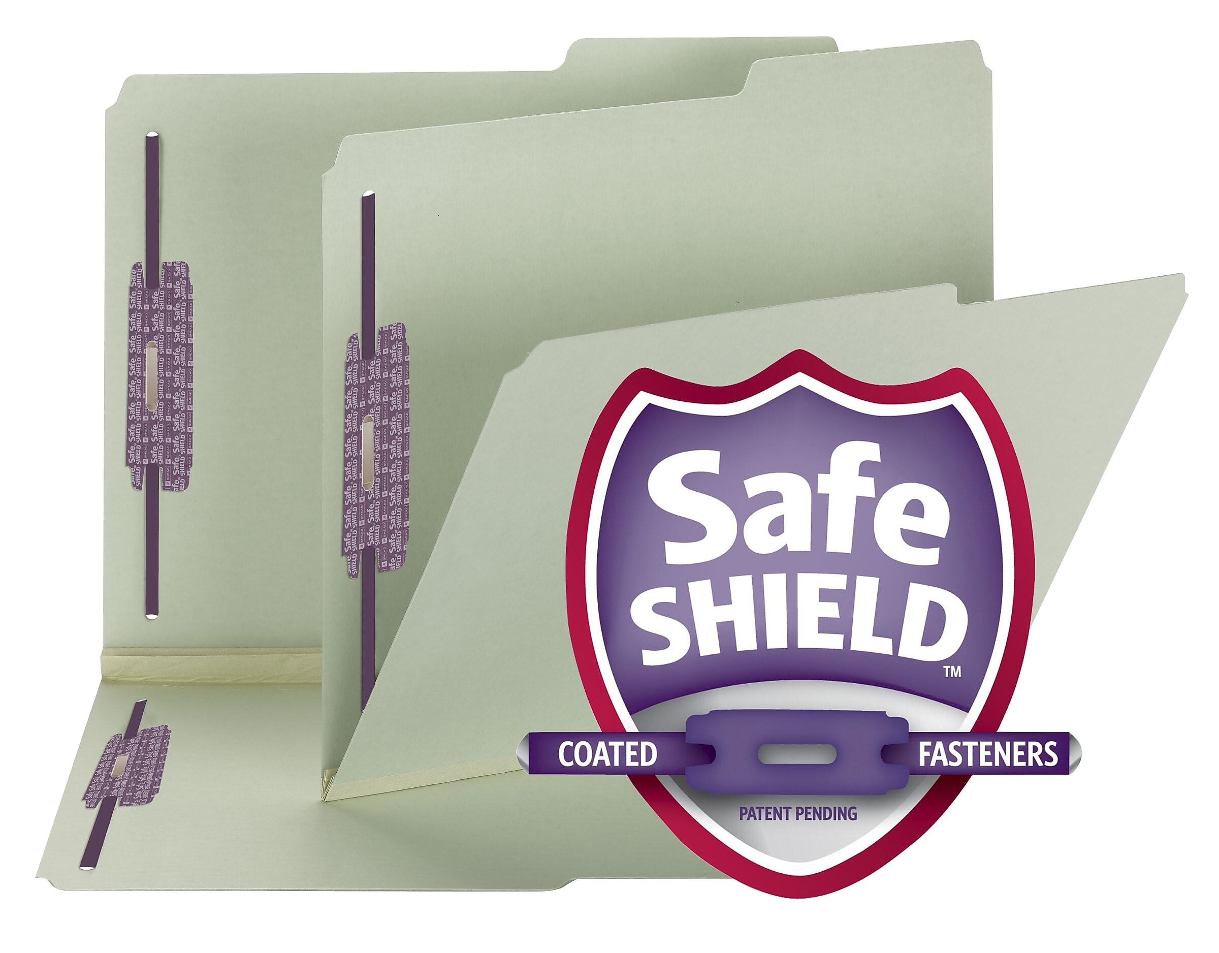 Smead 50% Recycled SafeSHIELD Recycled Heavy Duty Pressboard Classification Folder, 1" Expansion, Letter Size, 25/Box