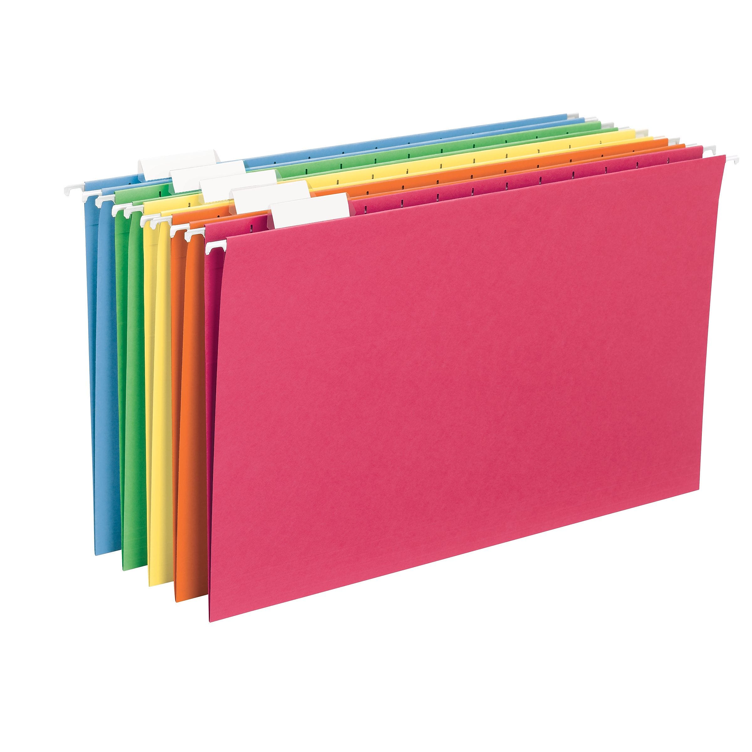 Smead Recycled Hanging File Folder, 5-Tab Tab, Legal Size, Assorted Colors, 25/BX (64159)