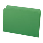 Smead File Folder, Reinforced Straight-Cut Tab, Legal Size, Green, 100/Box  (17110)