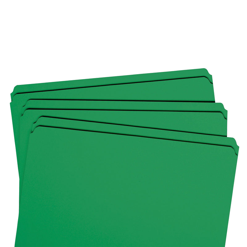 Smead File Folder, Reinforced Straight-Cut Tab, Legal Size, Green, 100/Box  (17110)