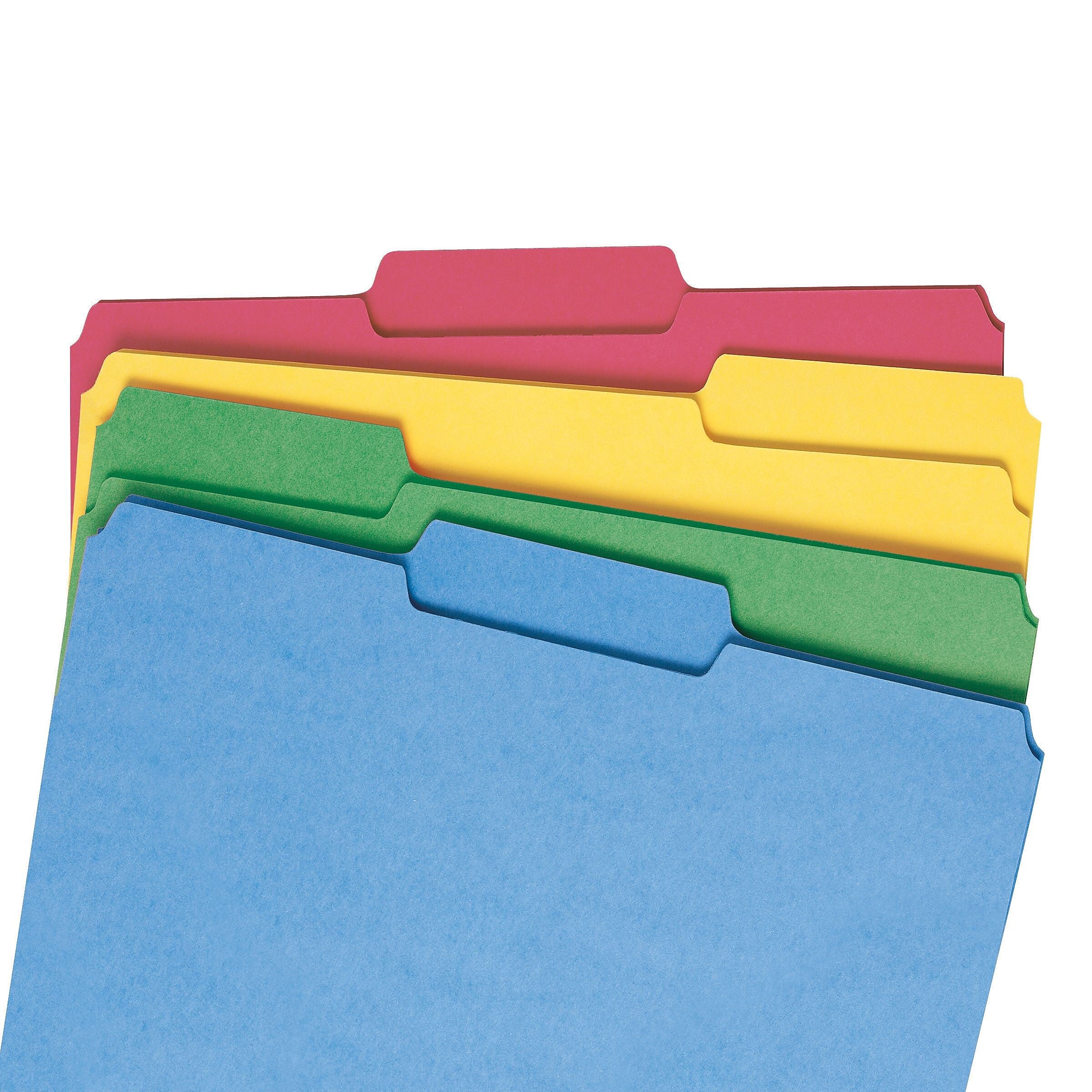 Smead SuperTab File Folders, 3 Tab, Letter Size, Assorted Colors, 12/Pack (11641)