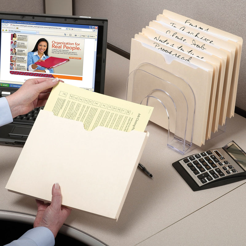 Smead Reinforced File Jacket, 1" Expansion, Letter Size, Manila, 50/Box (75520)