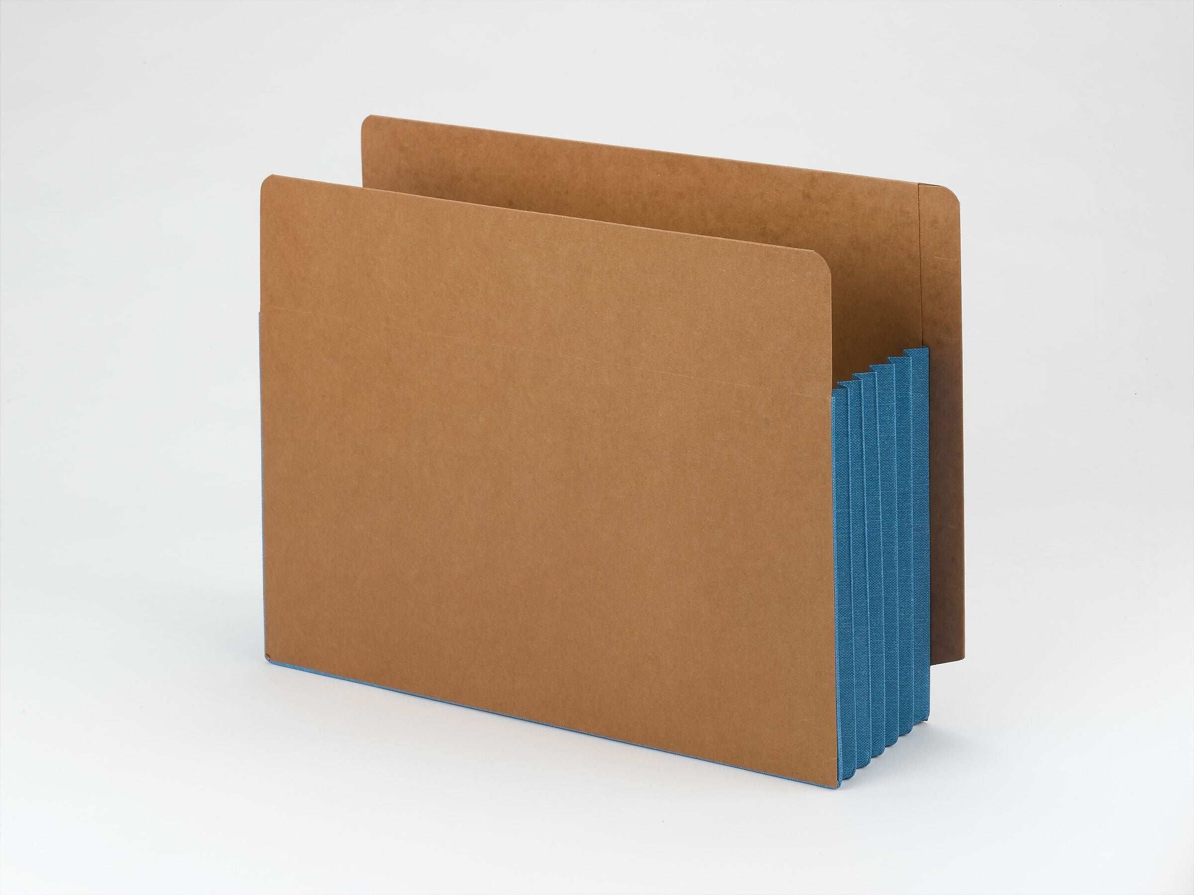 Smead 30% Recycled Reinforced File Pocket, 5 1/4" Expansion, Letter Size, Blue, 10/Box (73689)