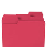Smead SuperTab File Folder, 3 Tab, Letter Size, Red, 100/Box (11983)