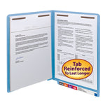 Smead Shelf-Master Recycled Reinforced Classification Folder, 3/4" Expansion, Letter Size, Blue, 50/Box (25040)