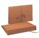 Smead 5-1/4" Expansion Wallet, Flap with Cloth Tie Closure, Letter Size, Redrope (71073)