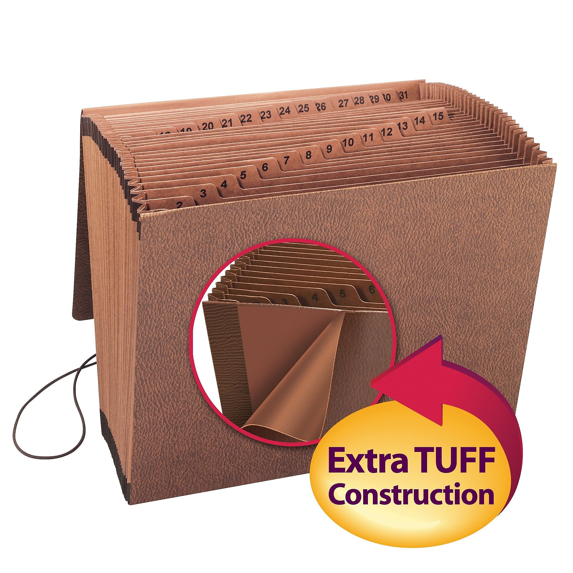 Smead TUFF Expanding Files, Redrope Printed, Letter, Each (70367)