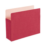 Smead File Pocket, Straight-Cut Tab, 5 1/4" Expansion, Letter Size, Red, Each (73241)