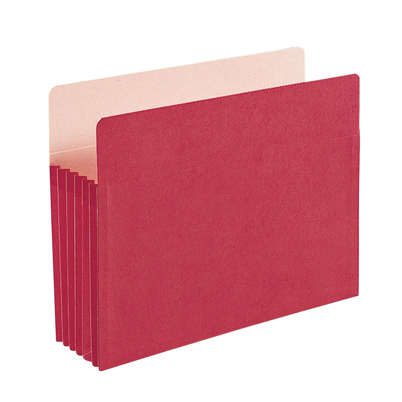 Smead File Pocket, Straight-Cut Tab, 5 1/4" Expansion, Letter Size, Red, Each (73241)