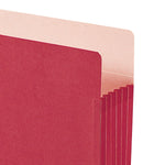 Smead File Pocket, Straight-Cut Tab, 5 1/4" Expansion, Letter Size, Red, Each (73241)