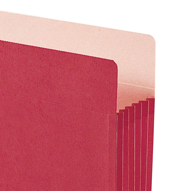 Smead File Pocket, Straight-Cut Tab, 5 1/4" Expansion, Letter Size, Red, Each (73241)