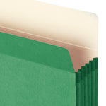 Smead Paper Stock File Pocket, 5.25" Expansion, Letter Size, Green (73236)