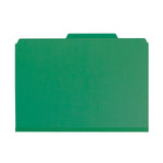 Smead SafeSHIELD® Pressboard Classification Folder, 3 Dividers, 3" Expansion, Legal Size, Green, 10/Box (19097)