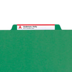 Smead SafeSHIELD® Pressboard Classification Folder, 3 Dividers, 3" Expansion, Legal Size, Green, 10/Box (19097)
