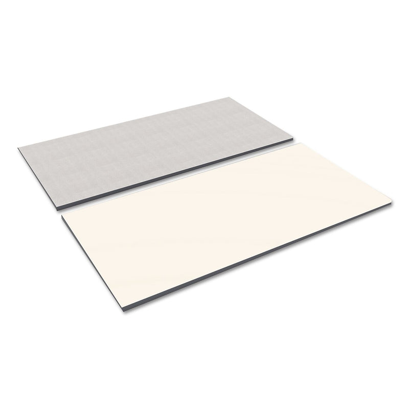 Alera® Reversible Laminate Table Top, Rectangular, 60w x 30d, White/Gray