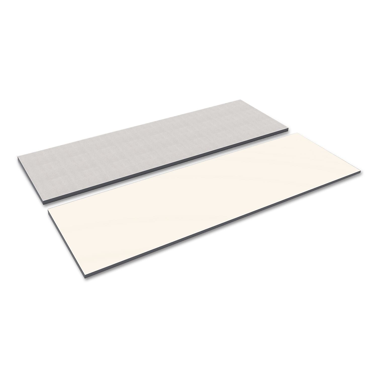 Alera® Reversible Laminate Table Top, Rectangular, 72w x 24d, White/Gray