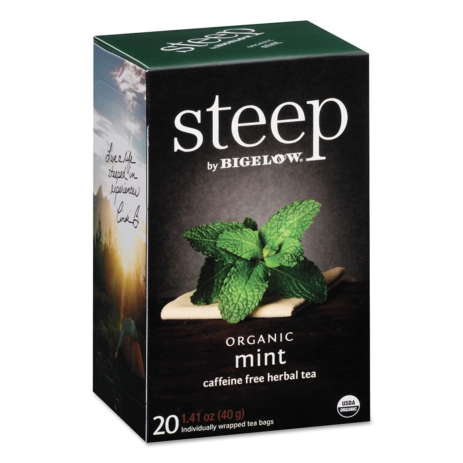 Bigelow Steep Tea, Mint, 1.41 Oz Tea Bag, 20/box