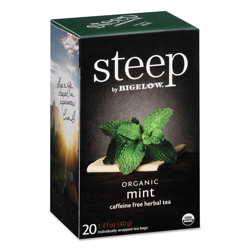 Bigelow Steep Tea, Mint, 1.41 Oz Tea Bag, 20/box