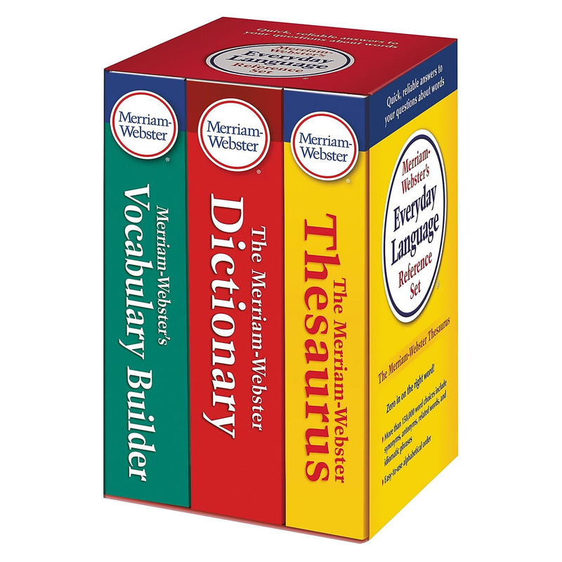 Merriam-Webster Everyday Language Reference Set, Dictionary, Thesaurus & Vocabulary Builder