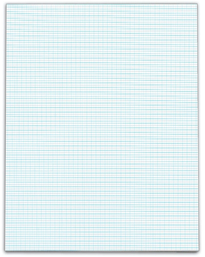 TOPS Notepad, 8.5" x 11", Graph Ruled, White, 50 Sheets/Pad (33101)