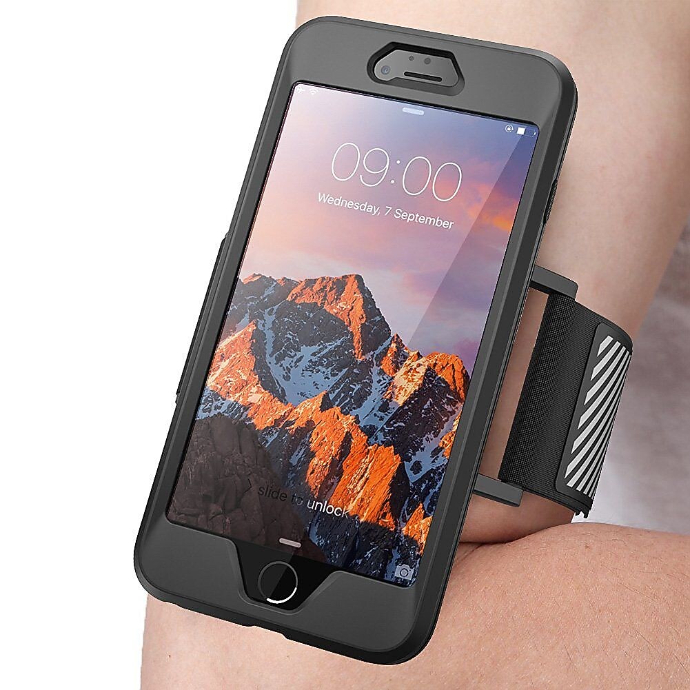 SUPCASE Apple iPhone 7 Plus Easy Fitting Sport Armband Case Combo, Black (752454313501)