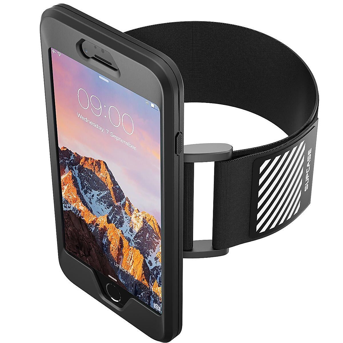 SUPCASE Apple iPhone 7 Plus Easy Fitting Sport Armband Case Combo, Black (752454313501)