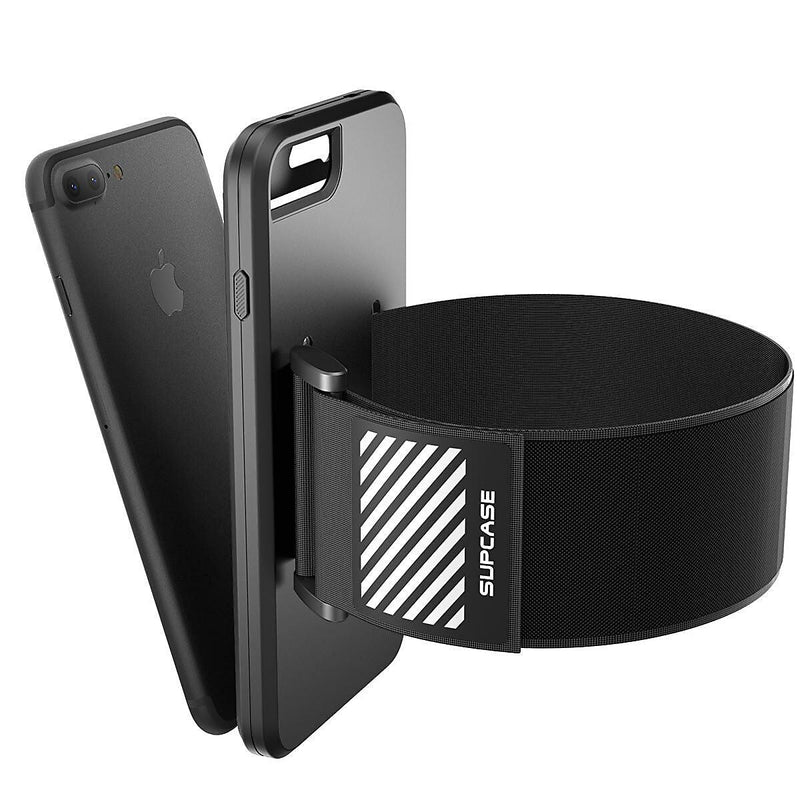 SUPCASE Apple iPhone 7 Plus Easy Fitting Sport Armband Case Combo, Black (752454313501)