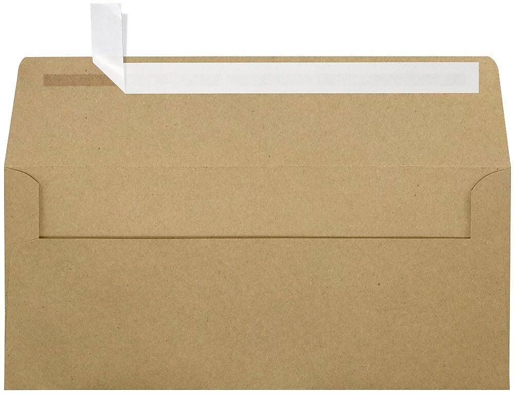 LUX 70lbs. 4 1/8" x 9 1/2" #10 Square Flap Envelopes, Grocery Bag Brown, 250/BX