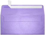 LUX 80lbs. 4 1/8" x 9 1/2" #10 Square Flap Envelopes W/Glue, Amethyst Metallic Purple, 250/BX