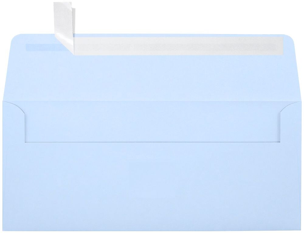 LUX 70lb 4 1/8"x9 1/2" Square Flap #10 Envelopes, Baby Blue, 250/BX